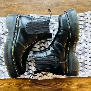 Dr. Martens 2976 Platform Chelsea Boots, Black Leather